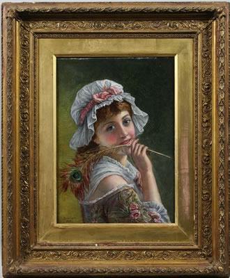 Sample artwork by Joseph Bouvier (1827 - 1910), known for classical style paintings with biblical themes - View similar artists and auction records