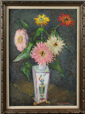 Bouquet by Polly Ethel (Ripley Starr) Thayer - Auction record, sale price, and art valuation. Compare with similar artists and explore comparable artworks.