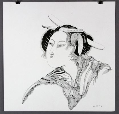 Japanese woman by John Treadway - Auction record, sale price, and art valuation. Compare with similar artists and explore comparable artworks.