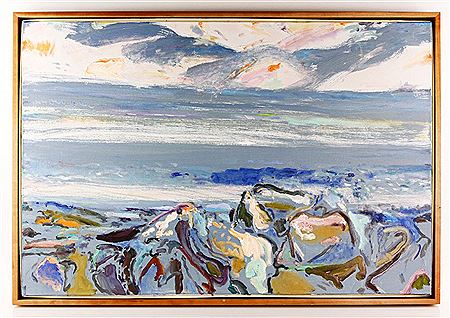 "Blue Rocks at Sunrise"