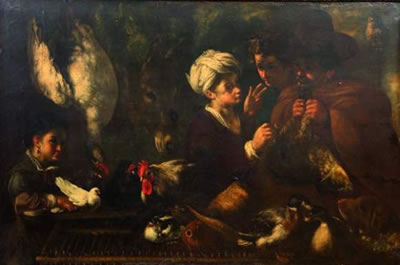 Scène de marché