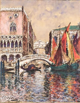 Le pont des soupirs à Venise.
