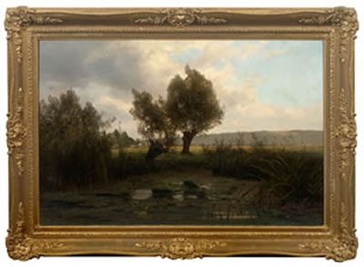 "Weiden am Schilfteiche" by Johannes Hermes - Auction record, sale price, and art valuation. Compare with similar artists and explore comparable artworks.
