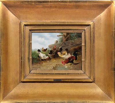 Hühnerschar mit Hahn am Brunnen by Max Hanger Jr - Auction record, sale price, and art valuation. Compare with similar artists and explore comparable artworks.