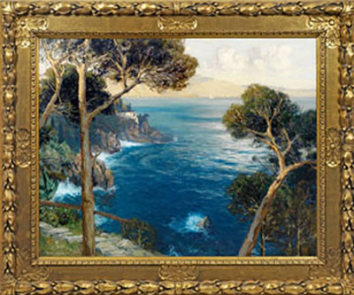 Adriaküste mit Pinien im Abendlicht by Willy Hamacher - Auction record, sale price, and art valuation. Compare with similar artists and explore comparable artworks.