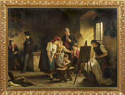 Sample artwork by Rudolf Epp (1834 - 1910), known for munich school genre and figure painting - View similar artists and auction records