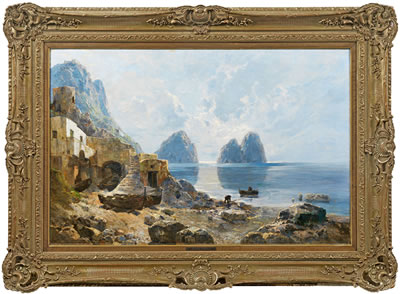 Felsenküste von Capri mit den Faraglioni im Morgenlicht by Enrico Pistilli - Auction record, sale price, and art valuation. Compare with similar artists and explore comparable artworks.