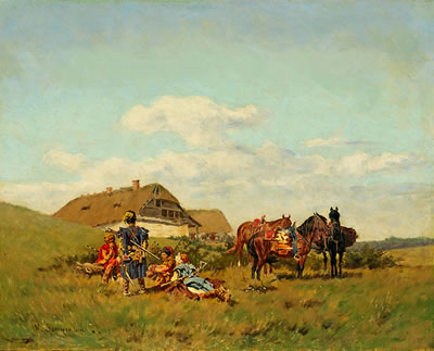 Sample artwork by Wladyslaw Karol Szerner Jr (1870 - 1936), known for painting, horse painting - View similar artists and auction records