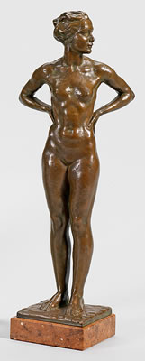 Figur am Strand"/"Schwimmerin