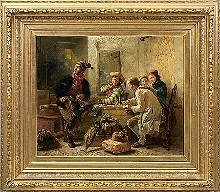 Sample artwork by Carl Wilhelm Hubner (1814 - 1879), known for symbolist painting, social issue themes - View similar artists and auction records