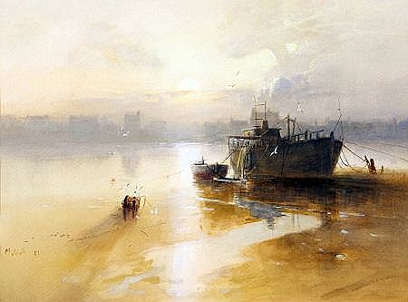 Moored Boats in Breydon Water by Peter Metcalf - Auction record, sale price, and art valuation. Compare with similar artists and explore comparable artworks.