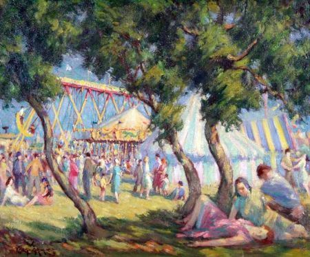 Girls Resting under a Tree at the Fair by Thomas W Armes - Auction record, sale price, and art valuation. Compare with similar artists and explore comparable artworks.