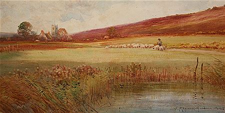 Landscape with Shepherd and Sheep