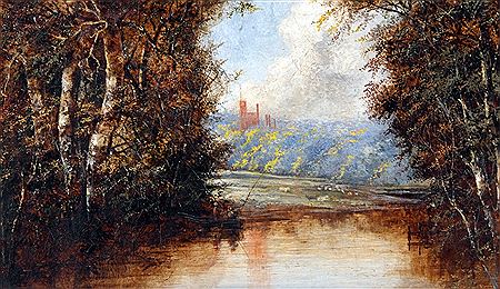 Costessey Park, Norwich, from Ringland by William Philip Barnes Freeman - Auction record, sale price, and art valuation. Compare with similar artists and explore comparable artworks.