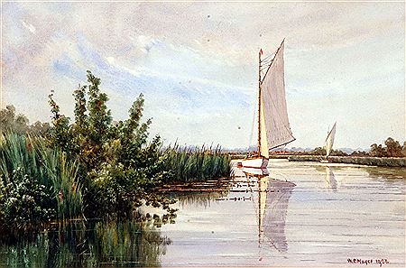 Yachts on The Broads by William Edward Mayes - Auction record, sale price, and art valuation. Compare with similar artists and explore comparable artworks.