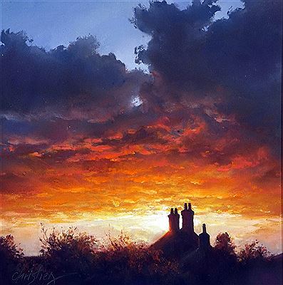 Scene from a Window - Sunrise, and Icy Blast from the East