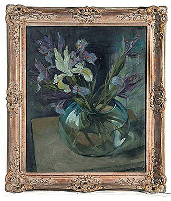 Still Life Study of Flowers in a Glass Bowl