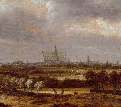 Landscape with view of the church of St. Bavo