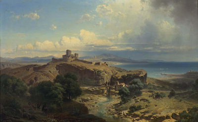Coastal Landscape with View of a Castle