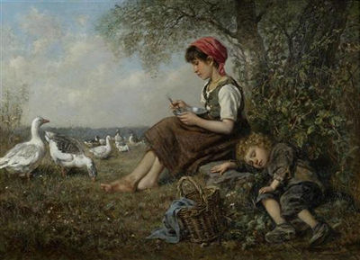 Geschwister mit Gänsen by Wilhelm Friedenberg - Auction record, sale price, and art valuation. Compare with similar artists and explore comparable artworks.