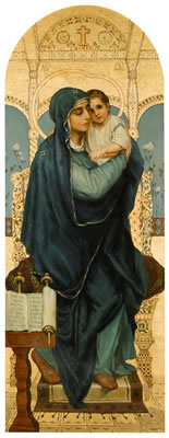 Der thronende Christus und die thronende Maria (a pair)
