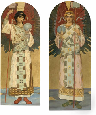 Die Heiligen Erzengel Michael und Gabriel (a pair)