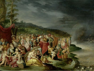 The Israelites after crossing the Red Sea