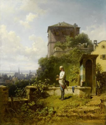 Lueg ins Land by Carl Spitzweg - Auction record, sale price, and art valuation. Compare with similar artists and explore comparable artworks.