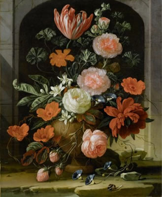 Sample artwork by Elias van den Broeck (1650 - 1708), known for floral and fruit still life painting - View similar artists and auction records