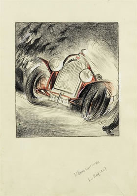 Poster design for "Klausenrennen".
