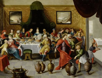 The wedding at Canaan with the miracle of the water into wine. by Hieronymus Francken III - Auction record, sale price, and art valuation. Compare with similar artists and explore comparable artworks.
