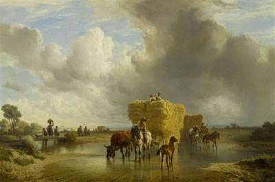A storm rising at harvest time. 1855.