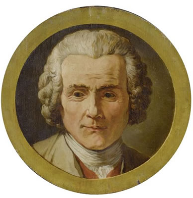 Portrait of Jean-Jacques Rousseau.