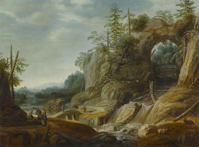 Weite Felsenlandschaft mit einer Brücke. by Joachim Govertsz Camphuysen - Auction record, sale price, and art valuation. Compare with similar artists and explore comparable artworks.