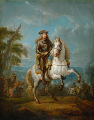 Kaiser Karl VI., Ritter vom Goldenen Vlies, Erzherzog von Österreich und König von Ungarn, zu Pferd. 1719