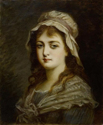 Portrait einer Dame mit Haube