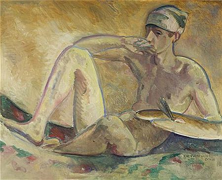 Portrait of Alfred Heinrich Pellegrini: Self-portrait.