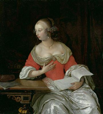 Edle Dame an einem Tisch mit Laute und Notenblättern. Um 1667. by Eglon Van der Neer - Auction record, sale price, and art valuation. Compare with similar artists and explore comparable artworks.