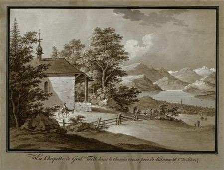 La Chapelle e Guil.me Tell dans le chemin creux prés de Küssnacht, C.n de Schwiz by Franz Xaver Triner - Auction record, sale price, and art valuation. Compare with similar artists and explore comparable artworks.
