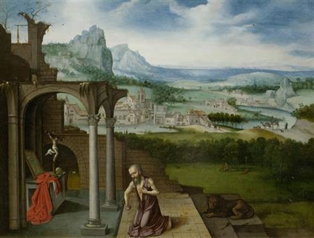 Hieronymus in a landscape