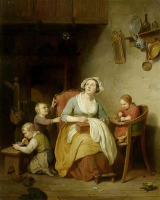 Family in an interior