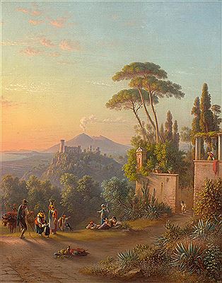 View of Castellamare di Stabia, 1875 by Johann Rudolf Bühlmann - Auction record, sale price, and art valuation. Compare with similar artists and explore comparable artworks.