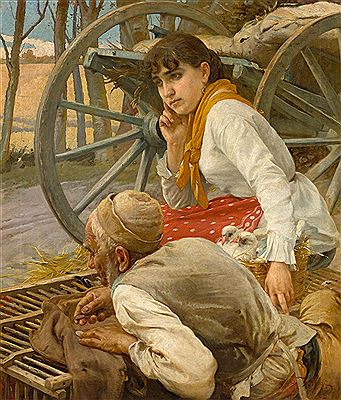 Market woman at the side of a street