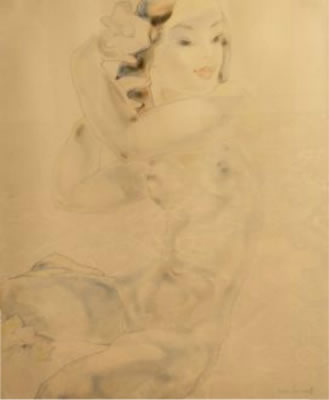 Sample artwork by Boris Smirnoff (1894/95 - 1976), known for modernist figure, celebrity portrait, nude and genre painting - View similar artists and auction records