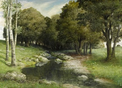 Sample artwork by Jakob Herzog (1867 - 1959), known for landscape painting - View similar artists and auction records