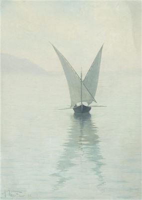 Sailing ships on Lake Geneva. 1896 by Alexis Vautier - Auction record, sale price, and art valuation. Compare with similar artists and explore comparable artworks.