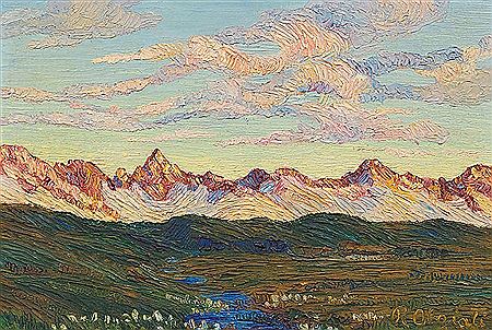Sunset in the mountains.