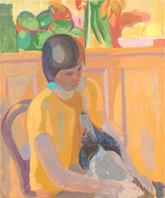 Girl with a dog