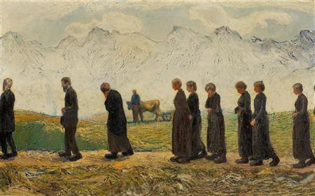 "Geleite". 1906 by Alexander Leo Soldenhoff - Auction record, sale price, and art valuation. Compare with similar artists and explore comparable artworks.