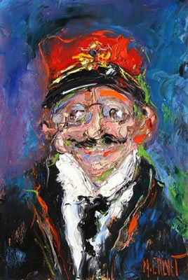 Le chef de gare by Michel Calvet - Auction record, sale price, and art valuation. Compare with similar artists and explore comparable artworks.